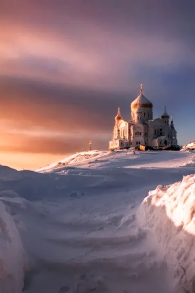 Белая гора Пермский край монастырь зимой