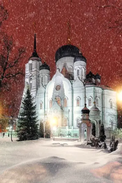 Благовещенский собор Воронеж зима