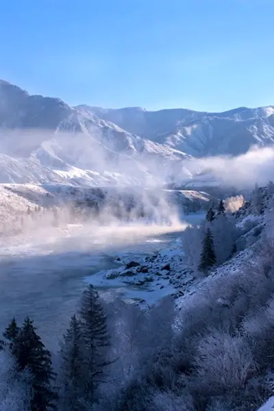 Чемал горный Алтай зима
