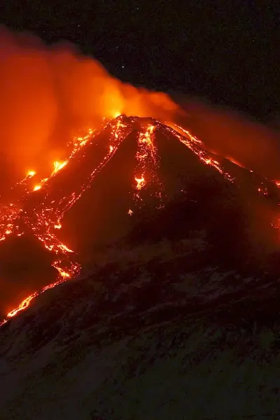 Etna Volcano Eruption