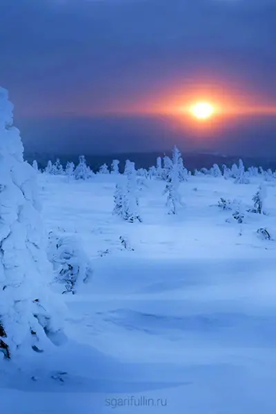 Главный Уральский хребет зимой