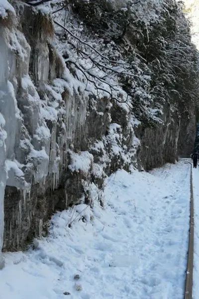 Гуамское ущелье зимой