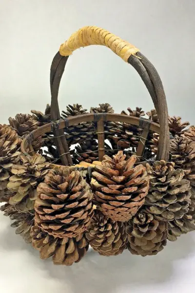 Корзиночка из шишек