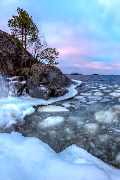 Ладога Карелия шхеры зима