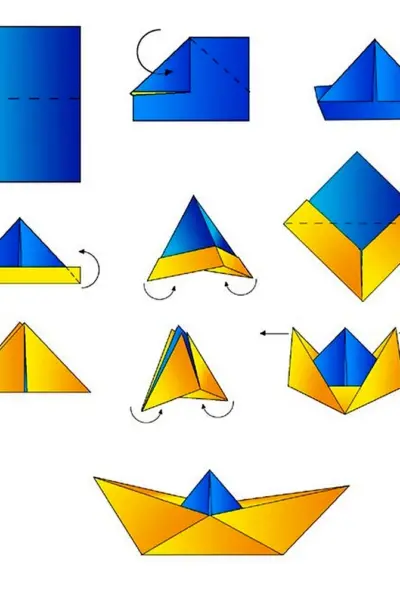 Оригами для детей 4-5 кораблик