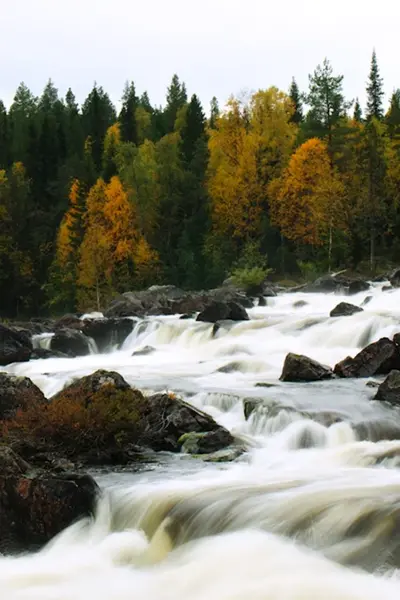 Водопад Киваккакоски в Паанаярви