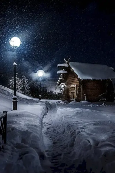 Зима ночь